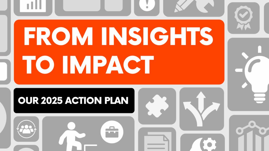 Image of a set of icons with the title "From Insights to Impact - Our 2024 Action Plan"