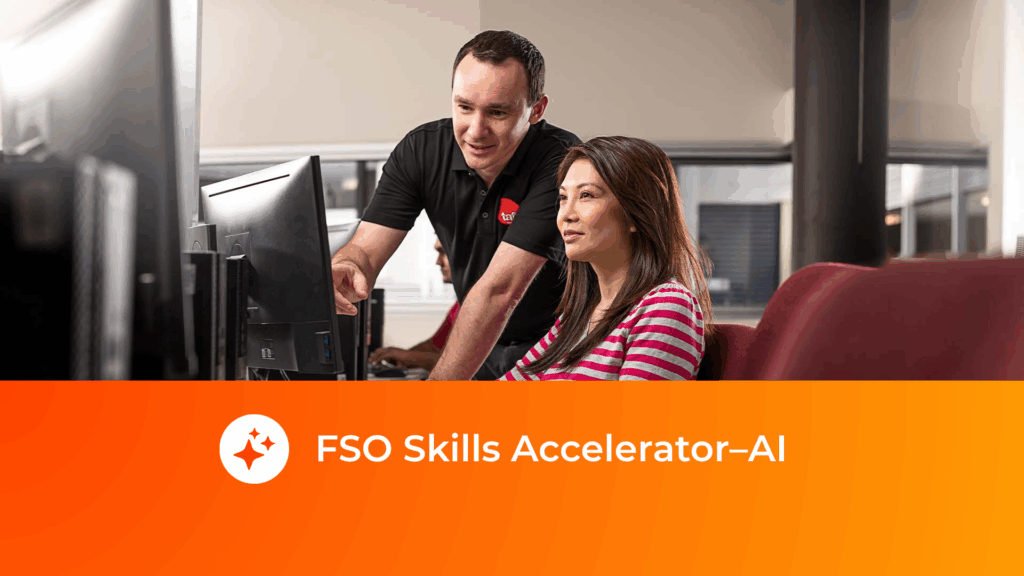 People using a computer.