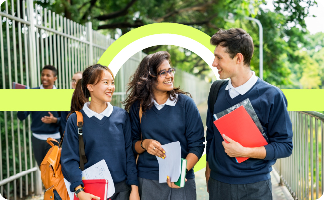 Students having conversation